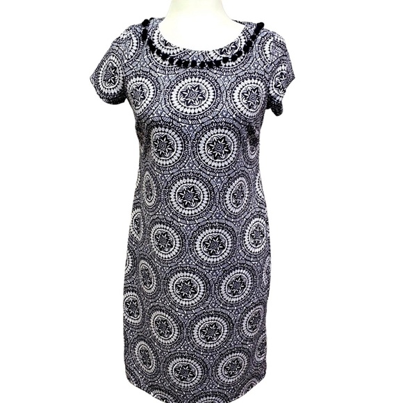 Talbots Pom Pom Medallion Dress - Picture 1 of 5